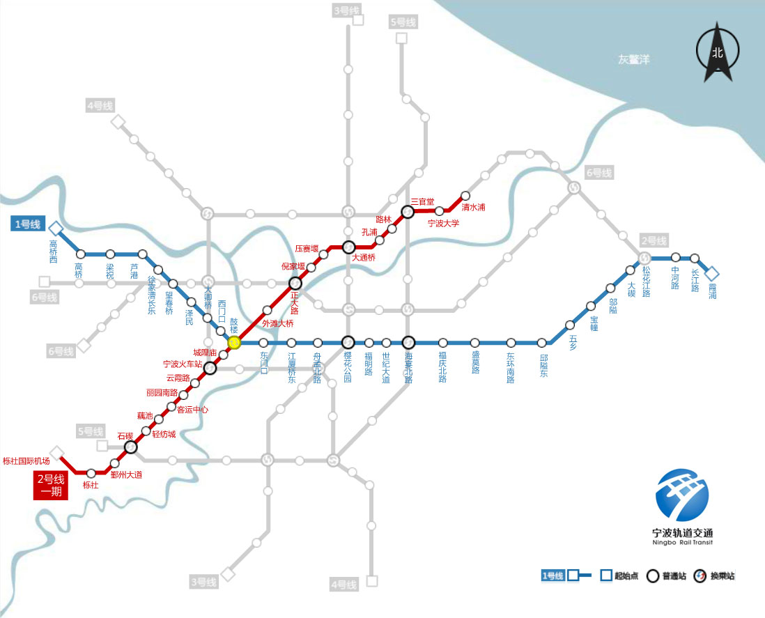 宁波地铁站点线路图图片
