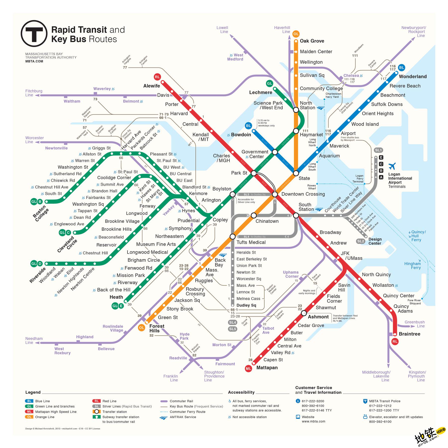 波士顿地铁蓝线图片