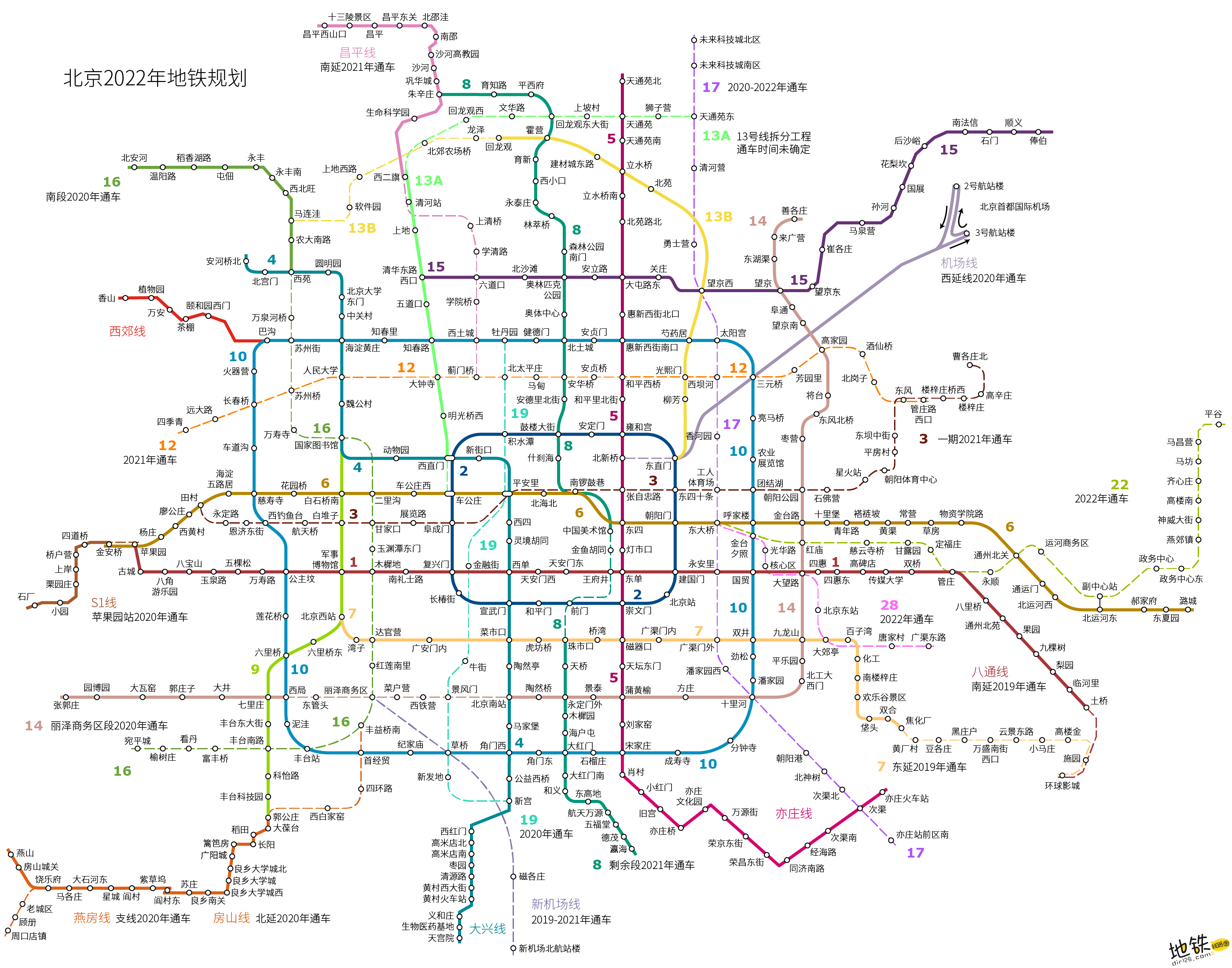 北京在修的地铁线路图图片