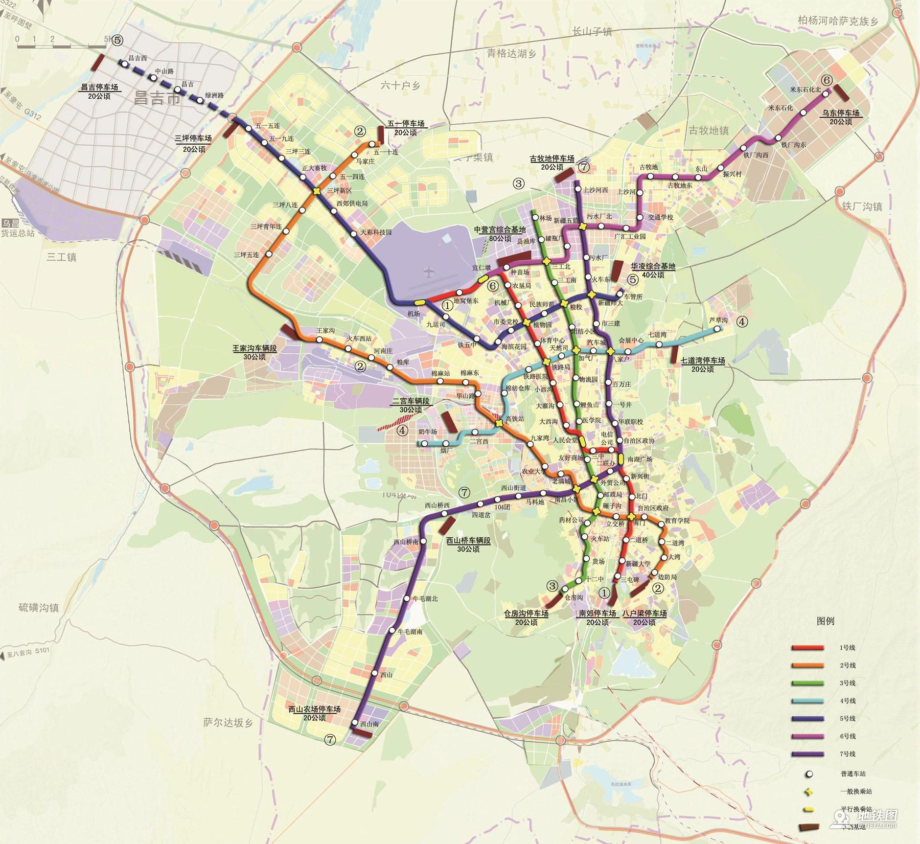 乌鲁木齐轨道交通线路图（2023+ / 运营版） - 知乎