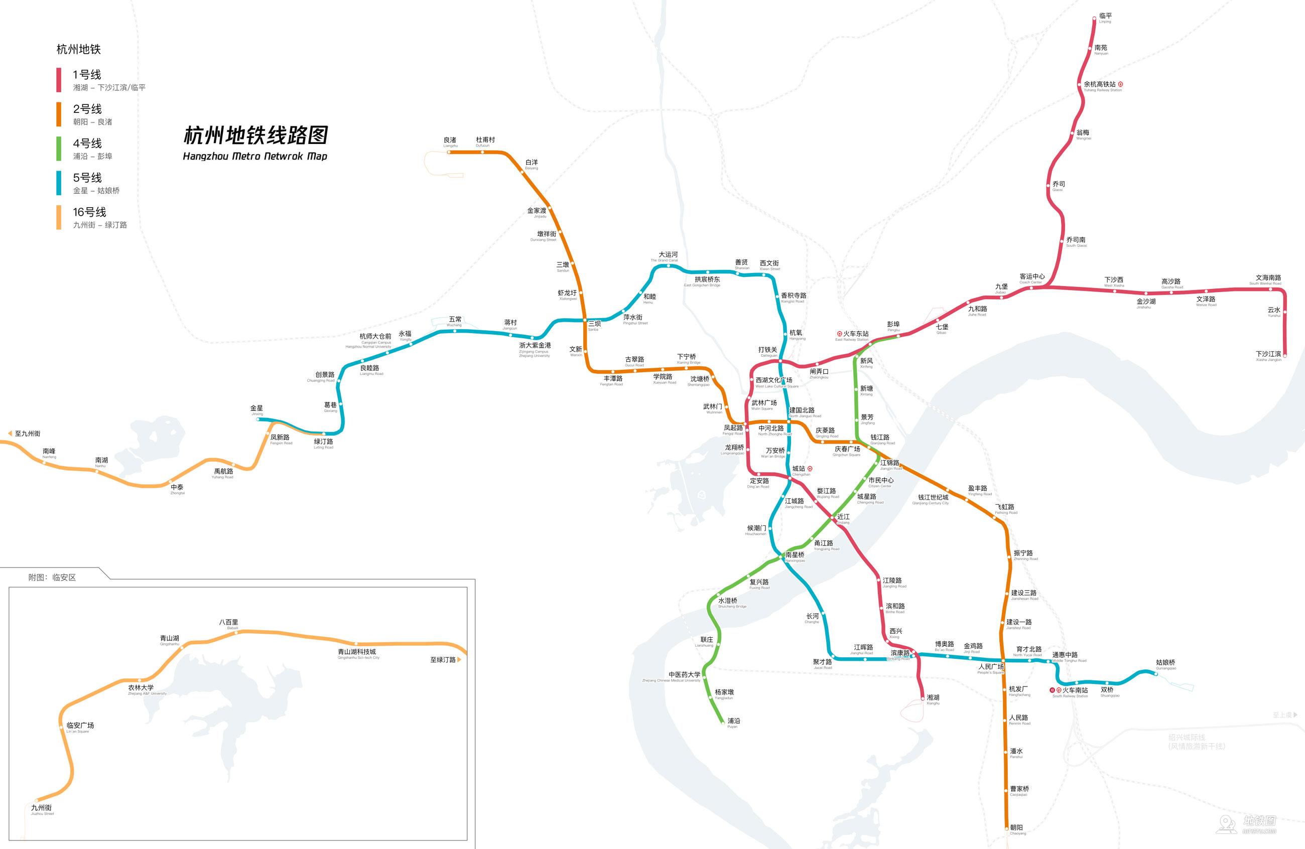 杭州地铁16号线线路图图片
