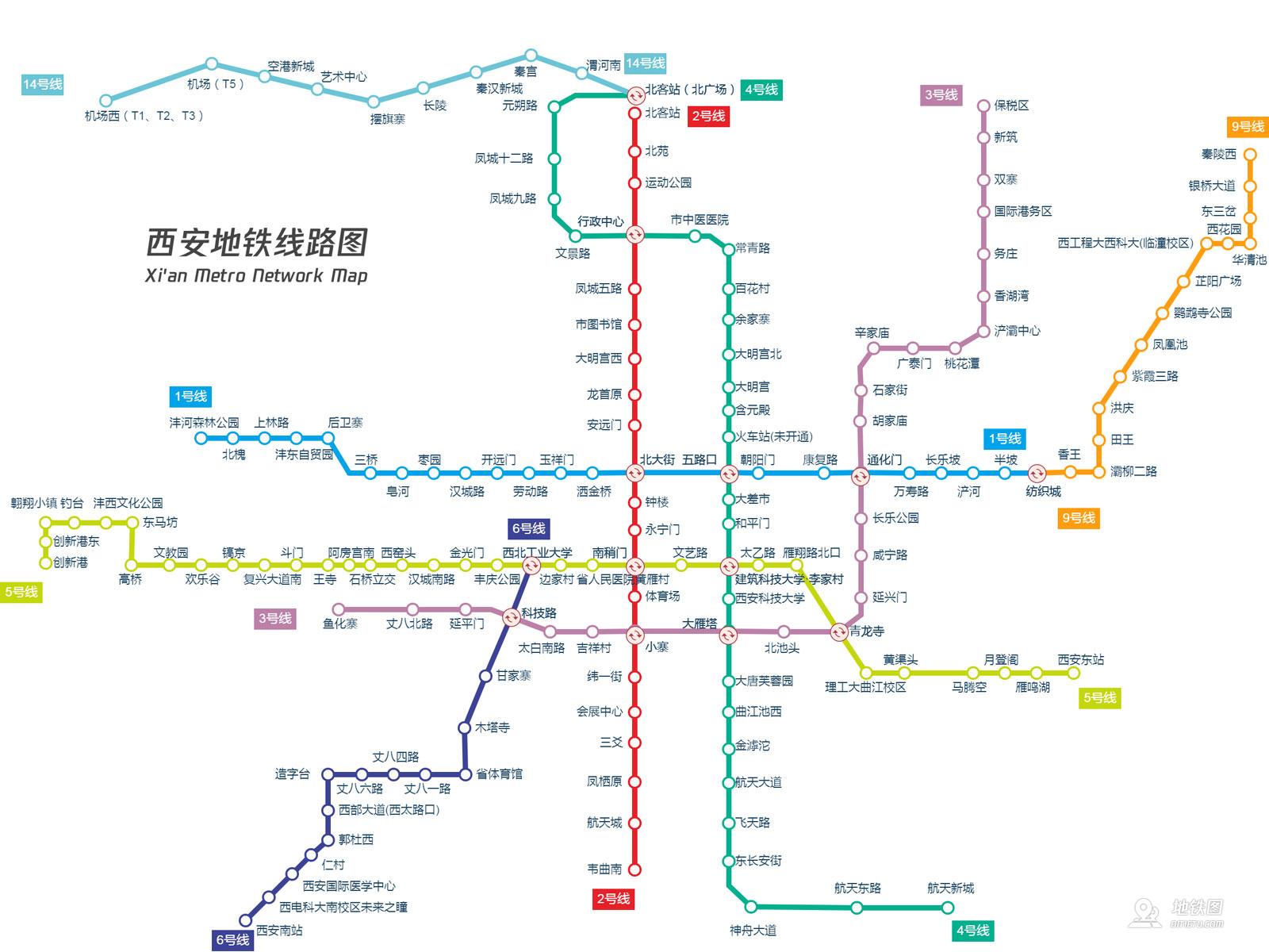 西安轨道交通线路图（2025+ / 运营版） - 知乎